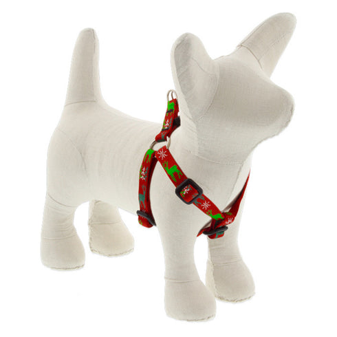 Lupine Holiday Step-In 1/2" Wide 10"-13" Girth Size Happy Holidays Red Dog Harness - Poudre Pet and Feed Supply